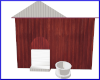 stables Dog house red