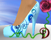 [D] ColorCurl Blue Heels