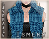 [Is] Fur Vest Blue Add