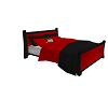 red & black bed