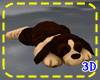 3D!Dog sleep brown
