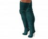 Teal Suede Thigh Highs