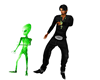Cool Green Dancing Alien