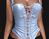 $ tied lace corset blue