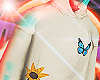 Hoodie Cream Butterfly