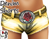 ~B~ Denim Shorts Yellow