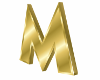 3D Gold letter M