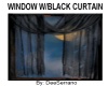 WINDOW W/BLACK CURTAIN