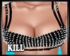 Stud Bra Black Silver