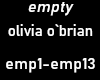 empty olivia o`brian