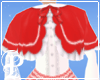Scalloped Capelet in Red