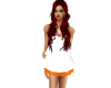 white/orange ruffles