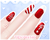 [T] Xmas nails Red W