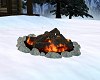 Romantic Winter Campfire