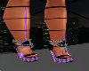 Purple and black heels