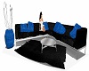 Blue/Black couch set