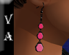 VA Pink & Black Earrings