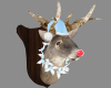 Blue Christmas Deer Head