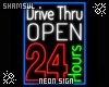 Neon Drive Thru Sign