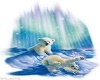winter polar bear cubs