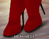 Red Knit Boots