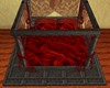 Iron red silk bed
