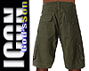 ICON  Green Cargo Shorts