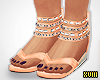 ! Beaded Sandals Peachy