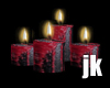 black and red candles