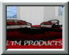 Red & Black Couch Set