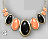 Peach Black Necklace