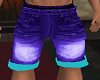 Purple&Teal Jean Shorts