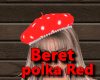 Beret polka Red