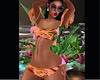 #Ruffle Pk/Org Bikini