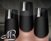 -MB- Black Middle Nails
