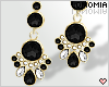 Gold Onyx Earrings