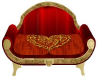 Gold & Red Vintage Couch