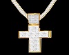 Thick Gold Diamond Cross