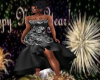 !B!Blk Glitter Vel Gown