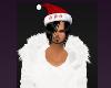 Merry Christmas Santa Hat White Winter Coat