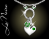 HEART CHARMS Emerald Nkl