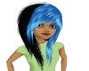 blue and black long hair