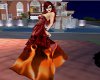 Blood Red Flame Gown