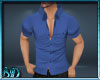 Blue Open Collar Shirt