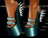 Spiked Heels/Teal