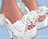 Cute Bow Heels White