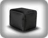 pouf cube noir