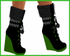 SM Blk/Green Bling Boots