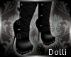 {D} Studded Buckle Boots
