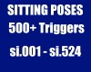 500+ Sit Pose Triggers